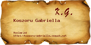 Koszoru Gabriella névjegykártya