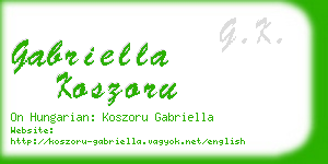 gabriella koszoru business card